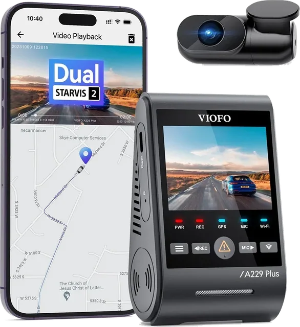 VIOFO A229 Plus 2K front and rear dash cam